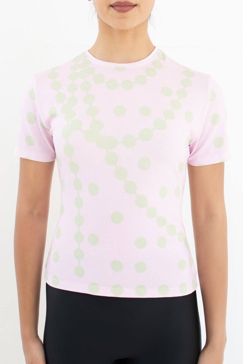 POLKADOT T-SHIRT pink & green