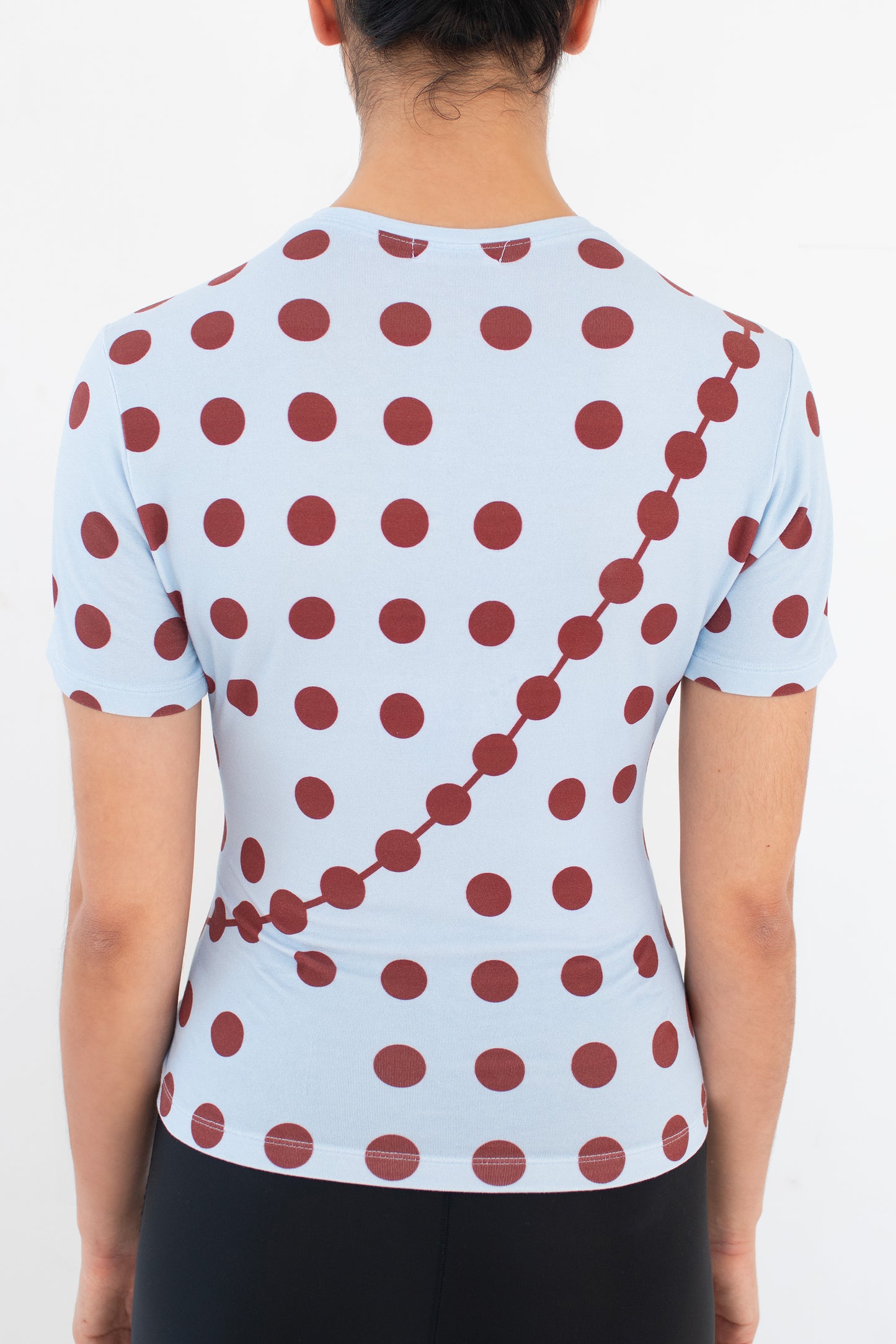 POLKADOT T-SHIRT blue & burgundy