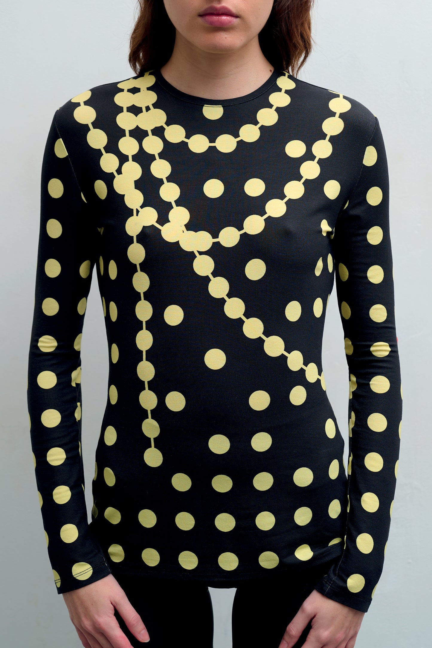 POLKADOT TOP black & yellow