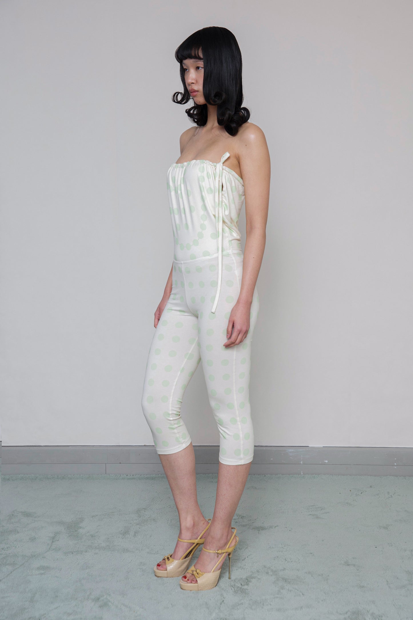 CAPRI SKIRT / JUMPSUIT - VANILLA & GREEN
