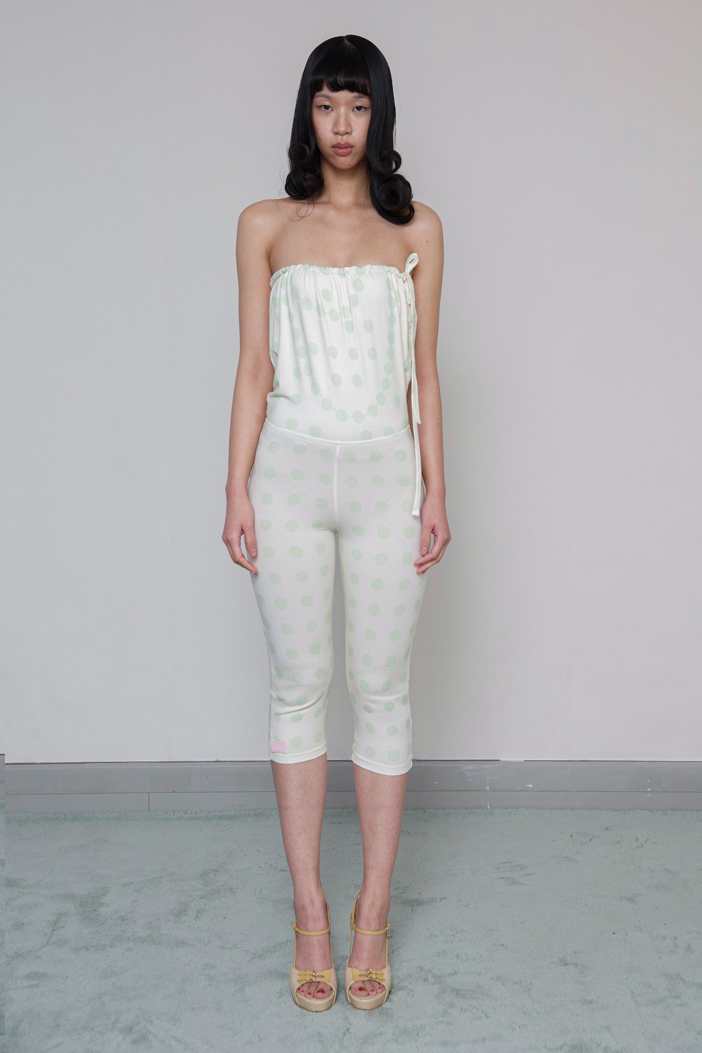 CAPRI SKIRT / JUMPSUIT - VANILLA & GREEN